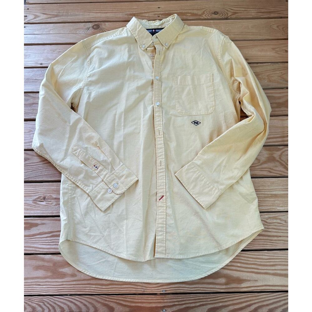 Tommy Hilfiger Dress Shirt Size XL Men’s Yellow Button Down